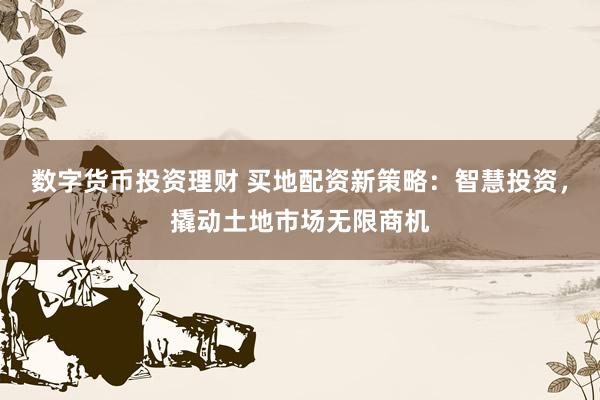 数字货币投资理财 买地配资新策略：智慧投资，撬动土地市场无限商机