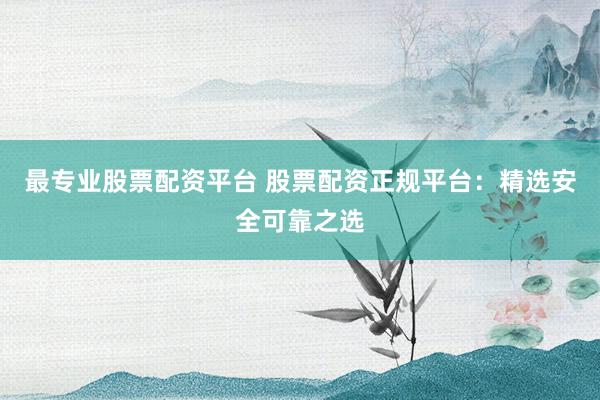 最专业股票配资平台 股票配资正规平台：精选安全可靠之选