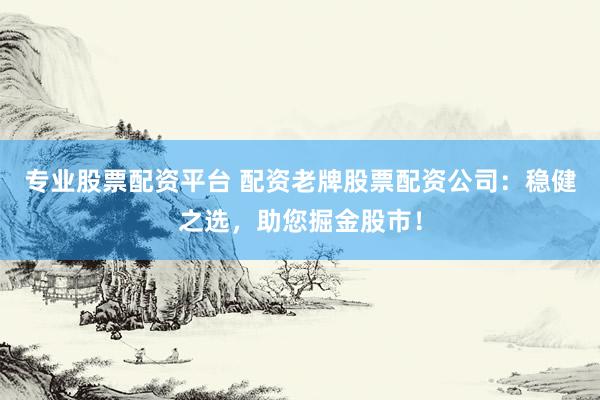 专业股票配资平台 配资老牌股票配资公司：稳健之选，助您掘金股市！